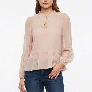 Chelsea28 Elegant Rose Pink Blouse